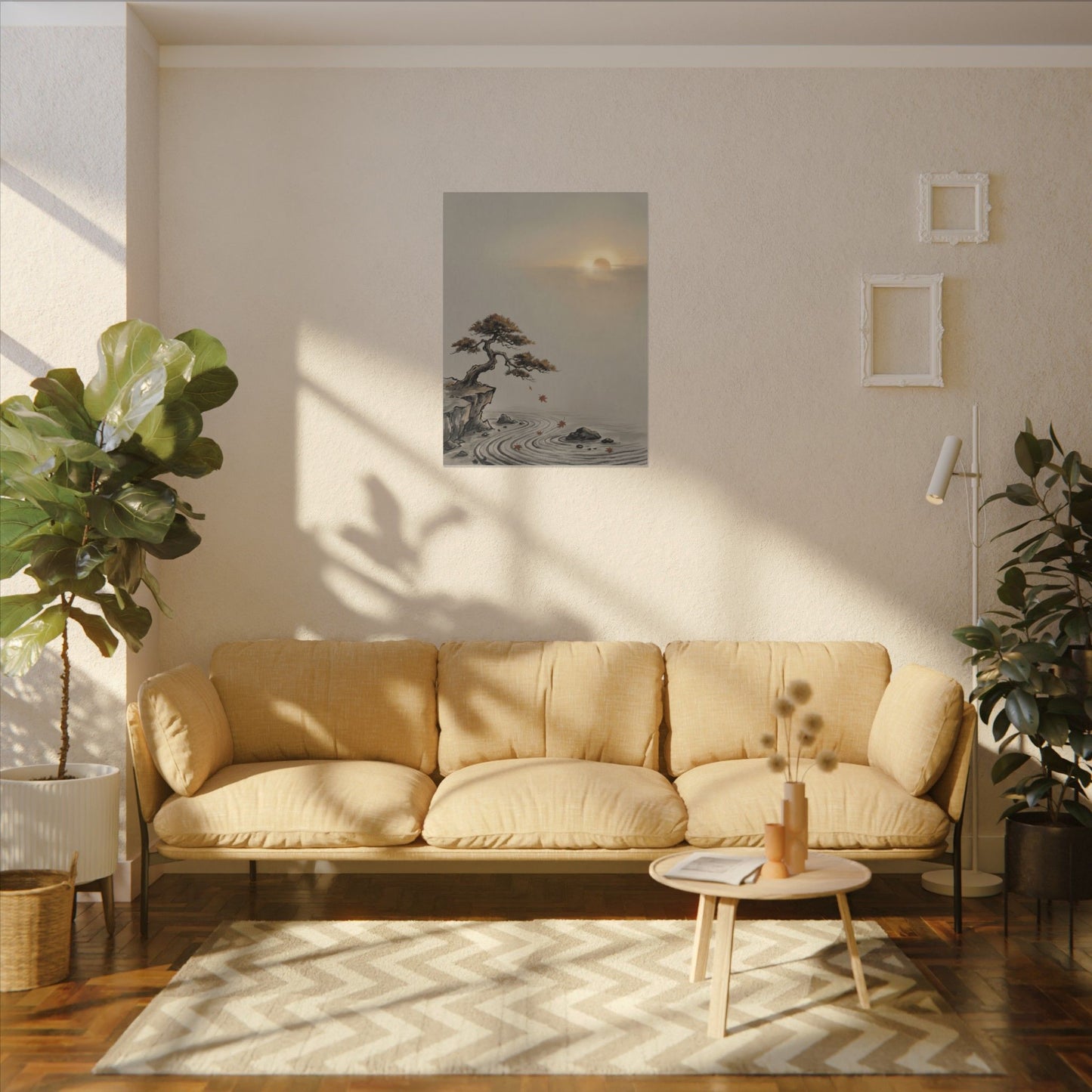 Pine Tree Canvas Art | Autumn Zen Karesansui Art