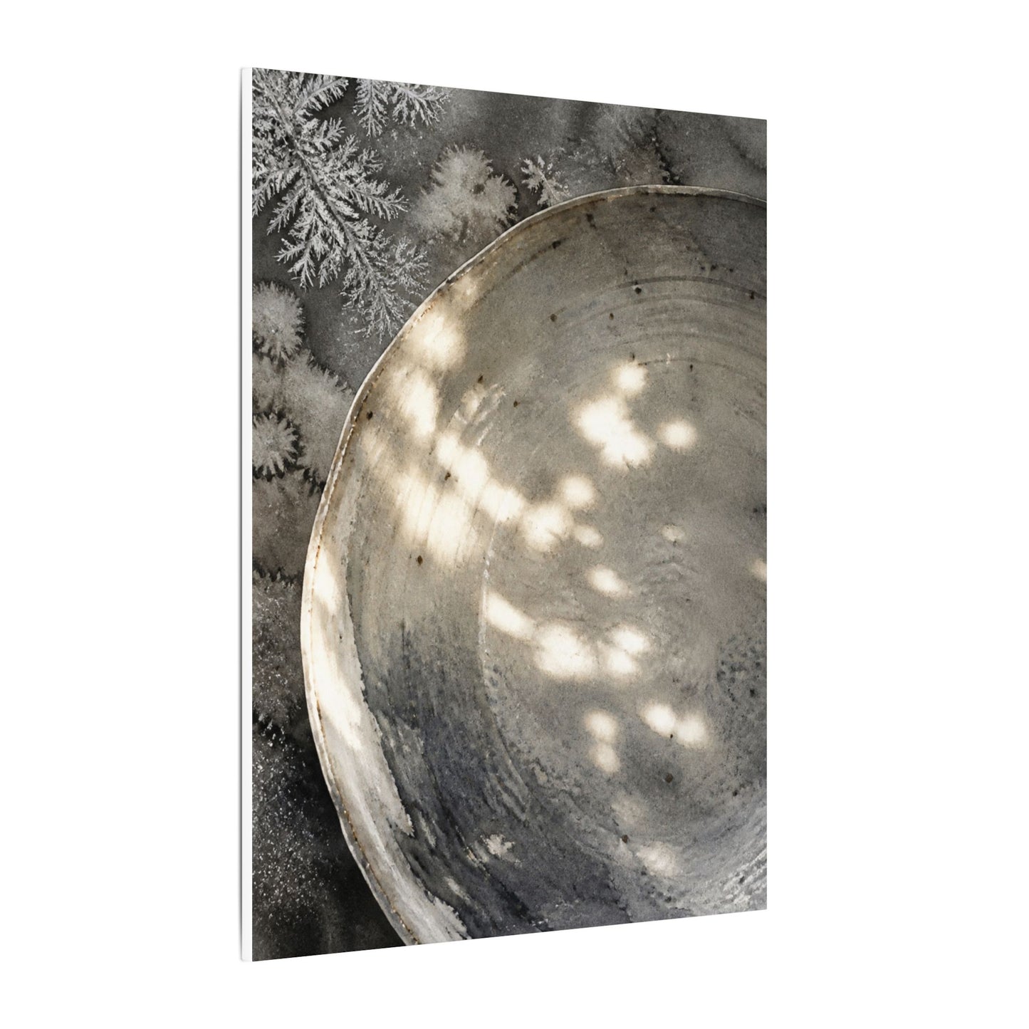 Ceramic Bowl Watercolor Canvas Art | Warm Japandi Art