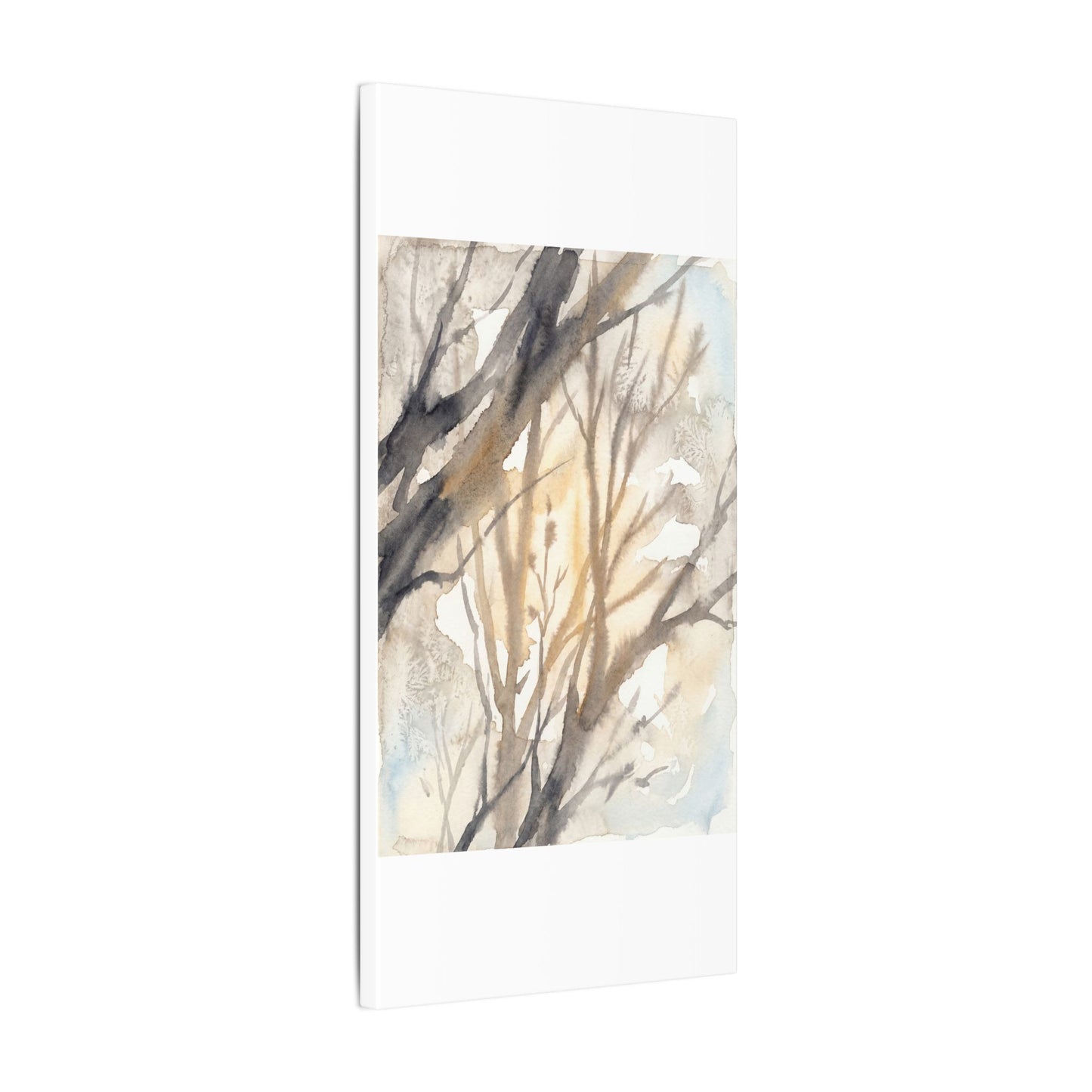 Ma Shadow Play Canvas Art - Japandi Watercolor