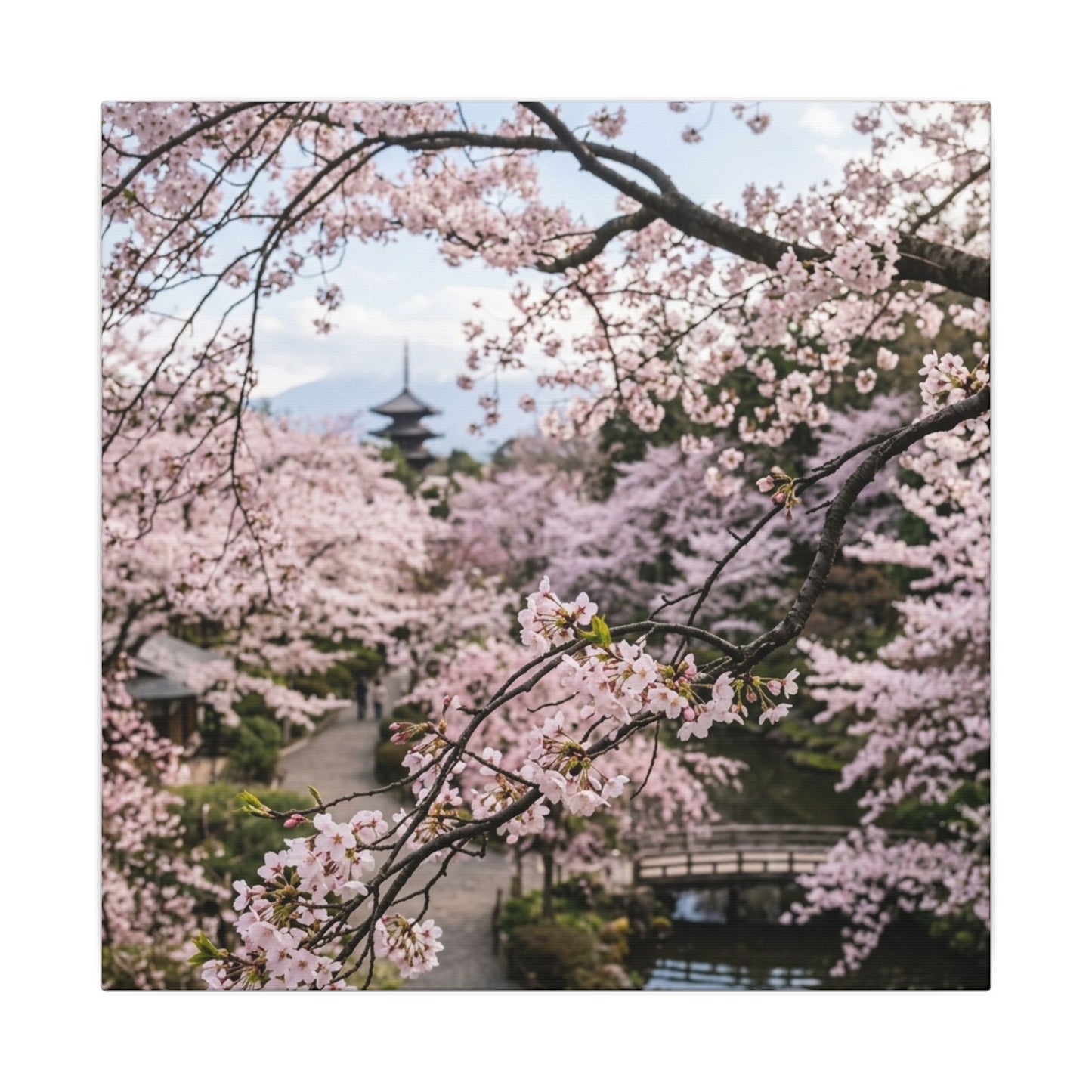 Japandi Ceramic Bowl in Golden Hour | Watercolor Canvas Art
