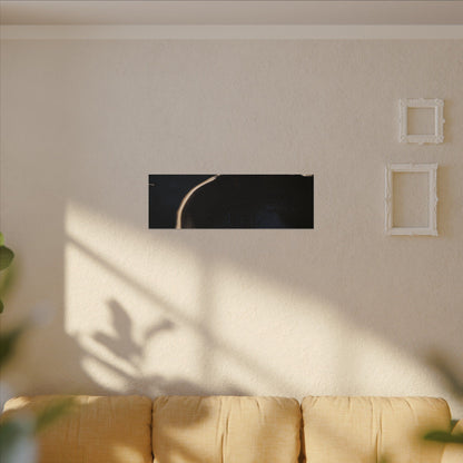Ma Ceramic Bowl Canvas Art - Dark Japandi Shadow Zen