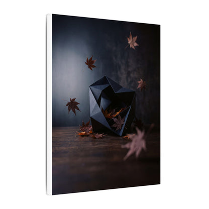 Dark Japandi Paper Fold in Dawn | Shadow Zen Canvas Art