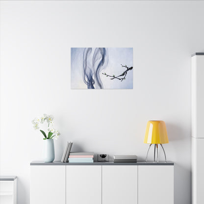 Incense Smoke Spring Canvas Art | Zen Tranquil Design