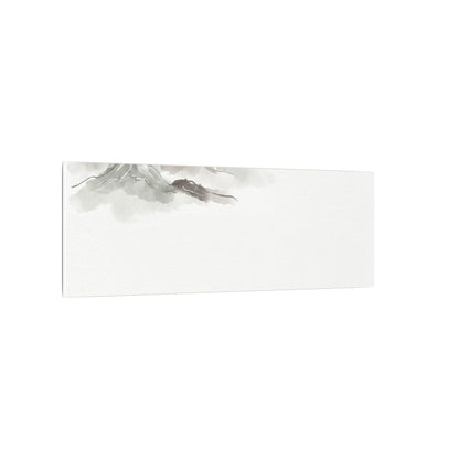 Winter Mountain Mist Minimal Line Canvas Art | Elegant Decor