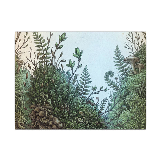 Moss Close Up Spring Canvas Art | Cottagecore Rustic Design