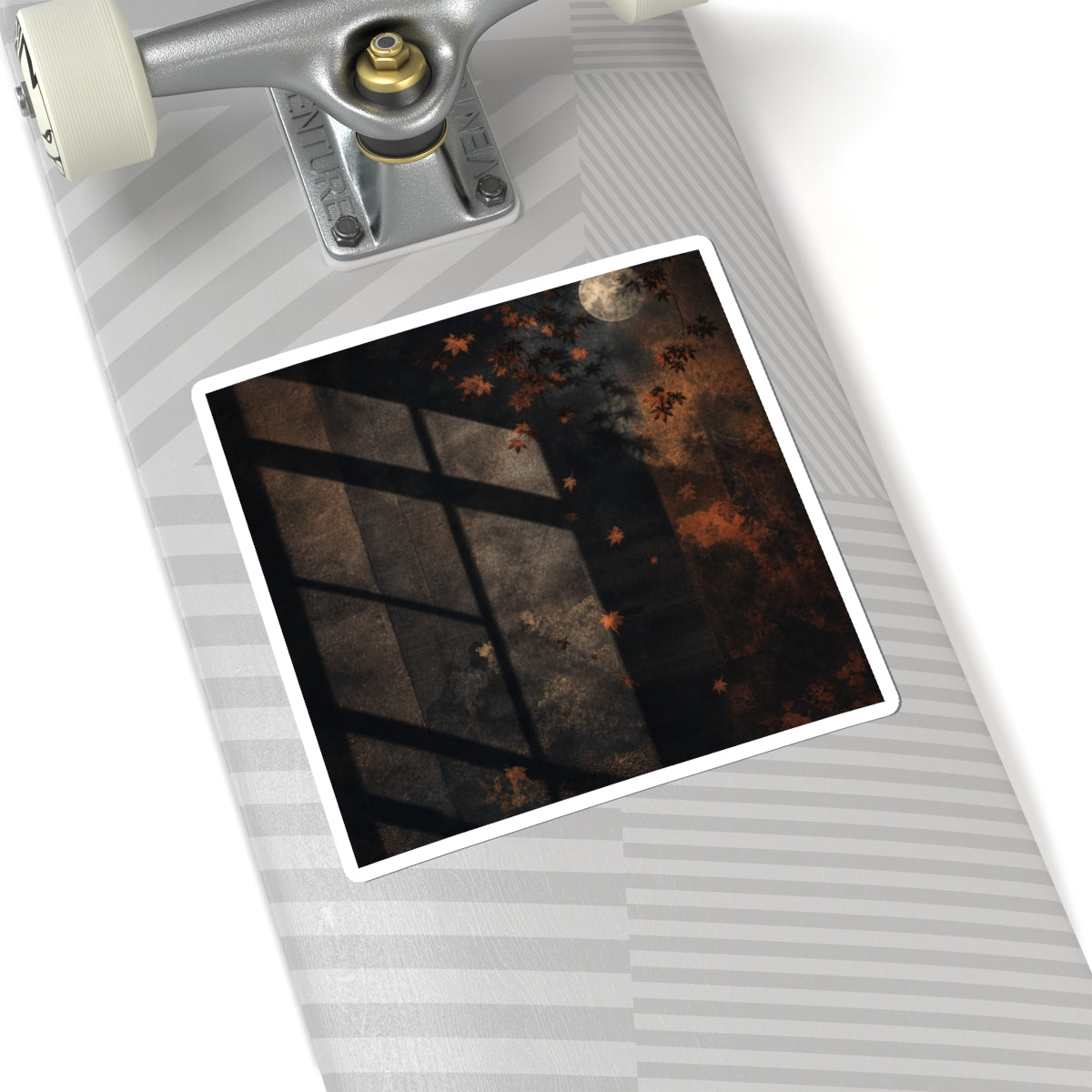 Shadow Play Dark Texture Sticker | Sophisticated Dark Japandi Art