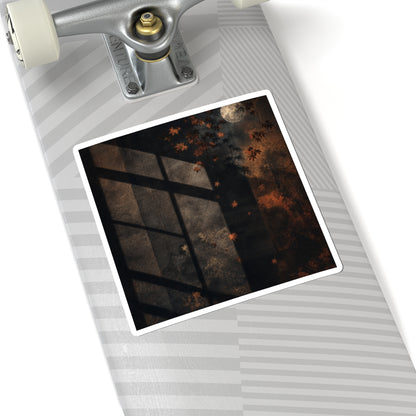 Shadow Play Dark Texture Sticker | Sophisticated Dark Japandi Art