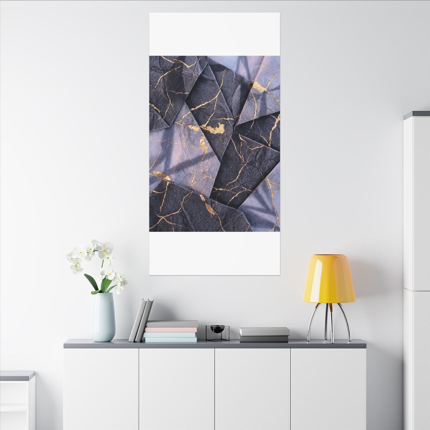 Seijaku Paper Fold Canvas Art - Kintsugi Gold Vein