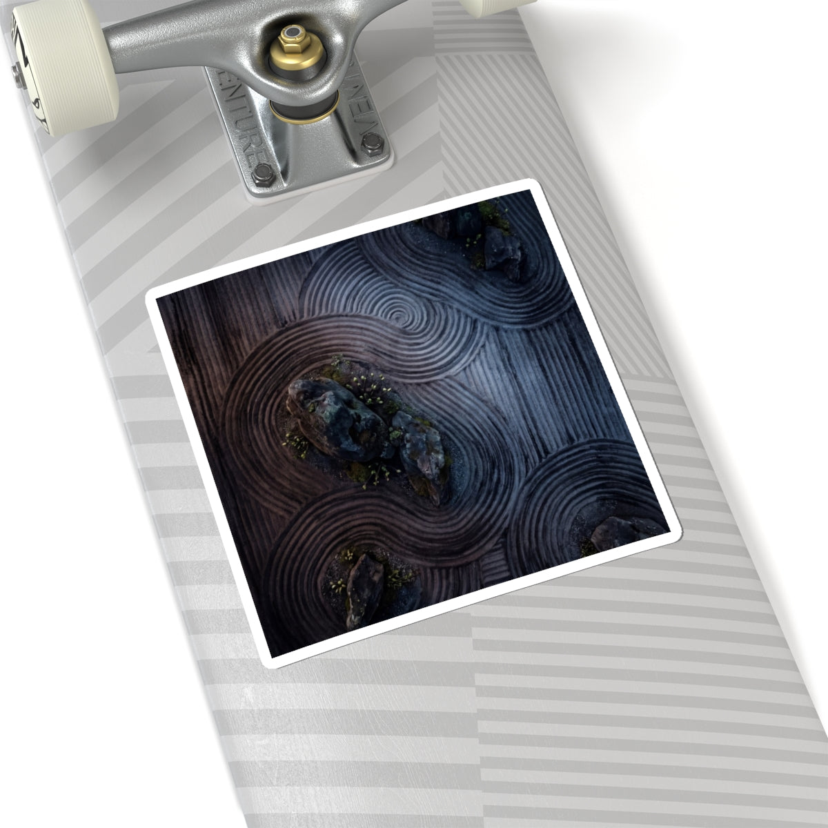 Dawn Rock Garden Sticker - Dark Japandi Kanso