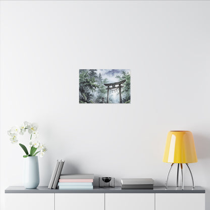 Moonlight Torii Gate Canvas Art - Zen Fukinsei