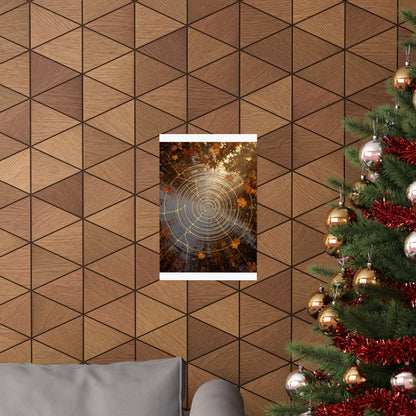 Water Ripple Autumn Wall Art Print | Kintsugi Resilient Design
