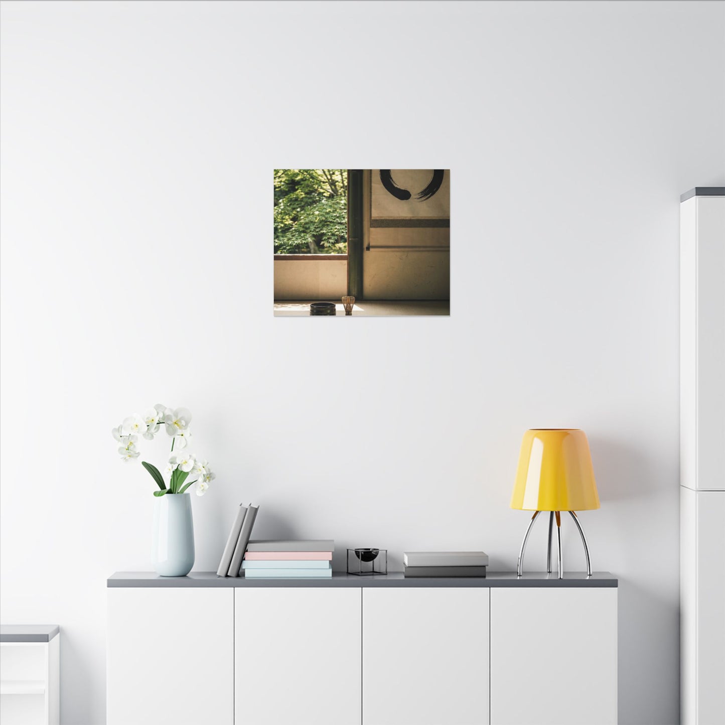 Tea Ceremony Enso Canvas Art | Serene Zen Art