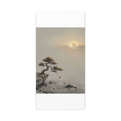 Pine Tree Canvas Art | Autumn Zen Karesansui Art