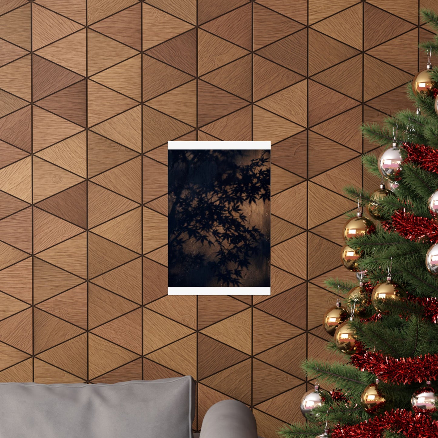 Shadow Play Shadow Zen Wall Art Print | Atmospheric Dark Japandi Art