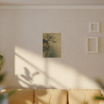 Spring Pine Tree Minimal Line Canvas Art | Earthy Decor