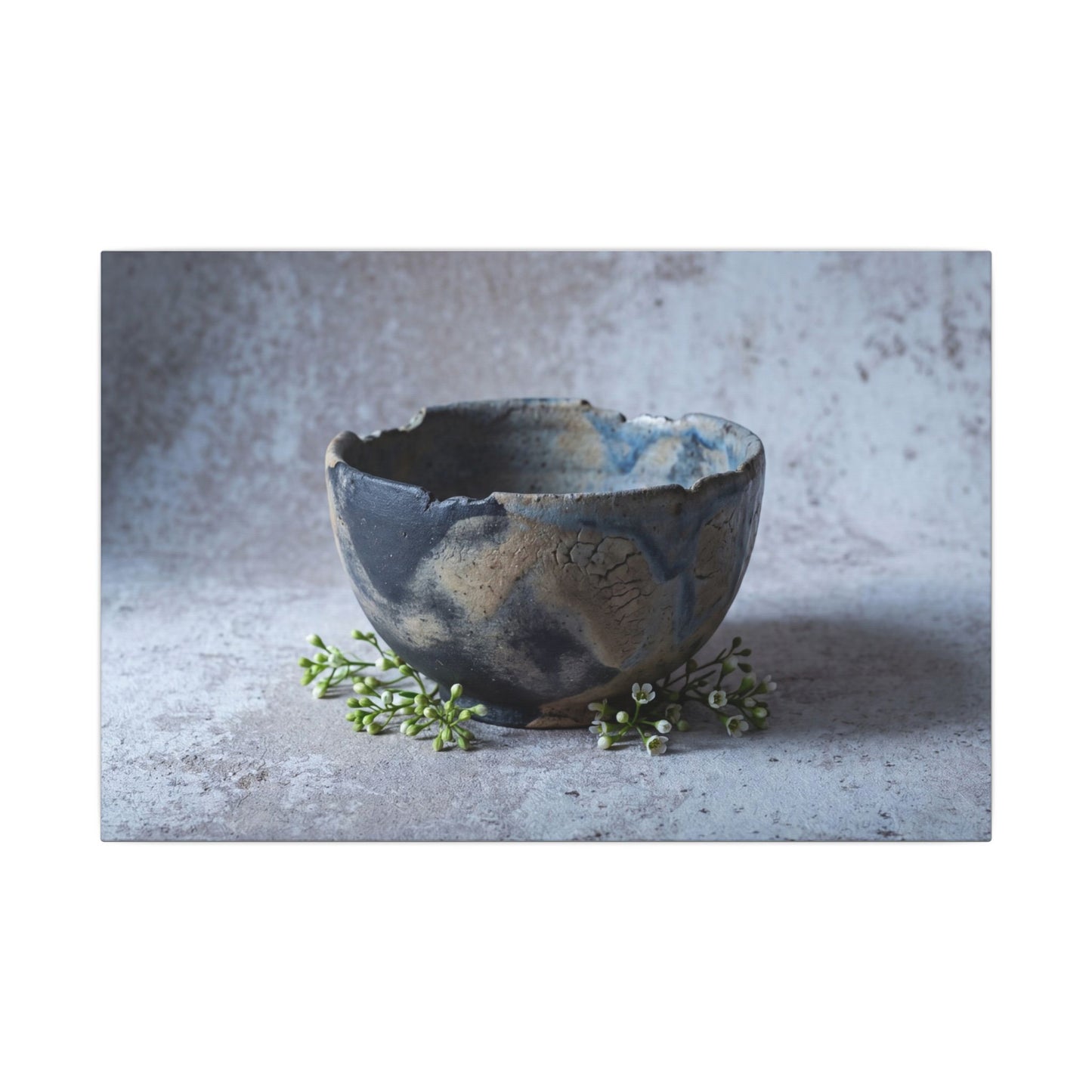 Ceramic Bowl Spring Canvas Art | Japandi Warm Design