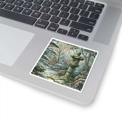 Datsuzoku Stone Lantern Sticker - Japandi Japanese Pattern