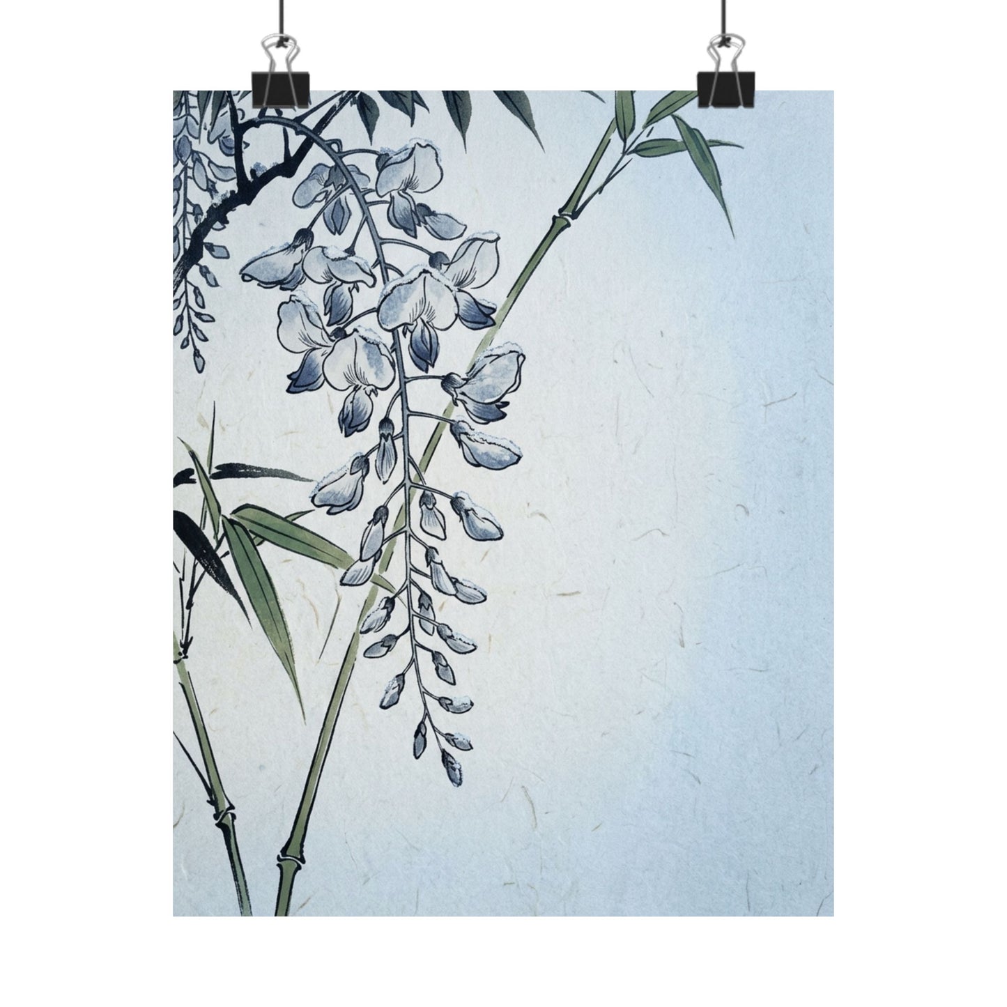 Wisteria Winter Wall Art Print | Zen Calm Design