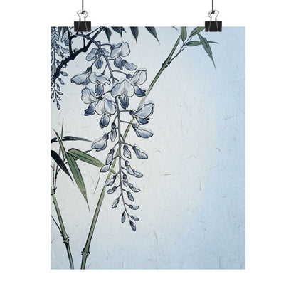 Wisteria Winter Wall Art Print | Zen Calm Design