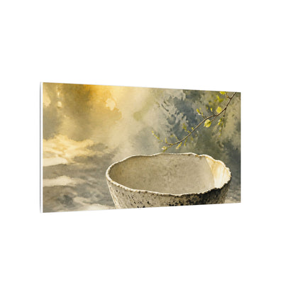 Cozy Ceramic Bowl Canvas Art - Watercolor Japandi