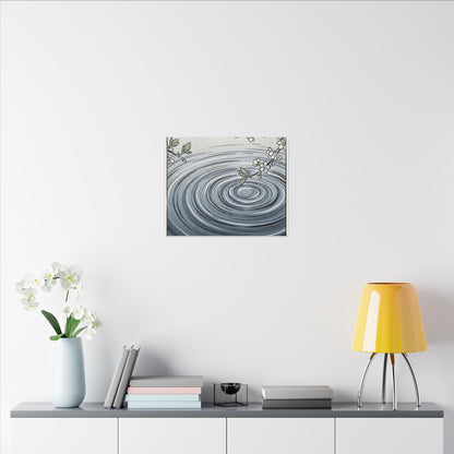 Calm Water Ripple Canvas Art - Ukiyo E Inspired Zen