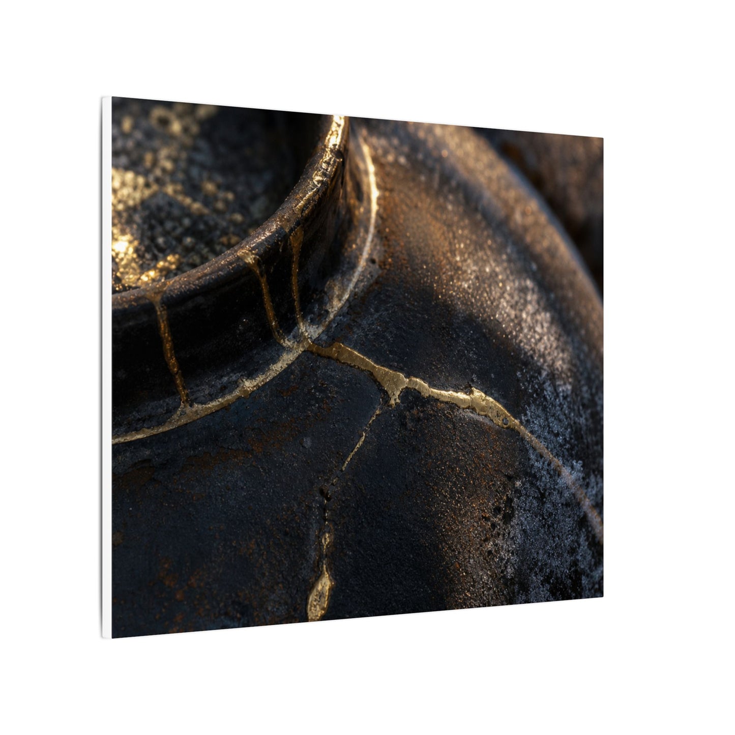 Kintsugi Rust Patina in Golden Hour | Broken Beauty Canvas Art