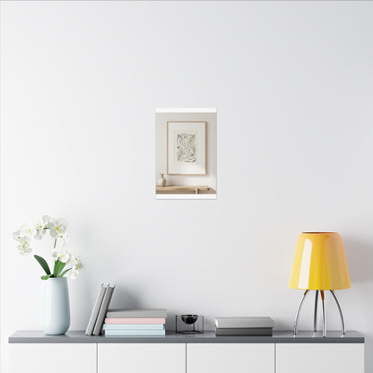 Japandi Charcoal Canvas Art