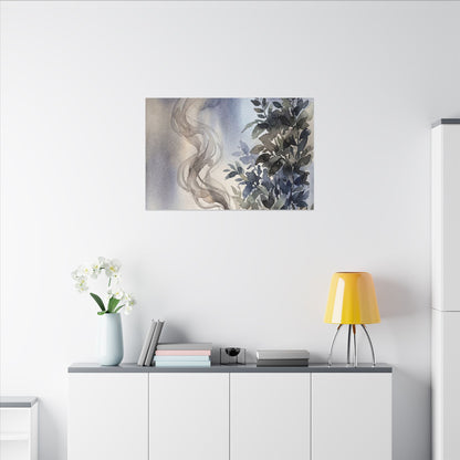 Incense Smoke Summer Canvas Art | Japandi Cozy Design