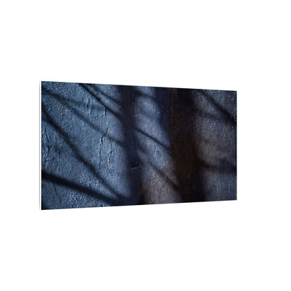 Dark Japandi Shadow Play in Moonlight | Moody Minimal Canvas Art