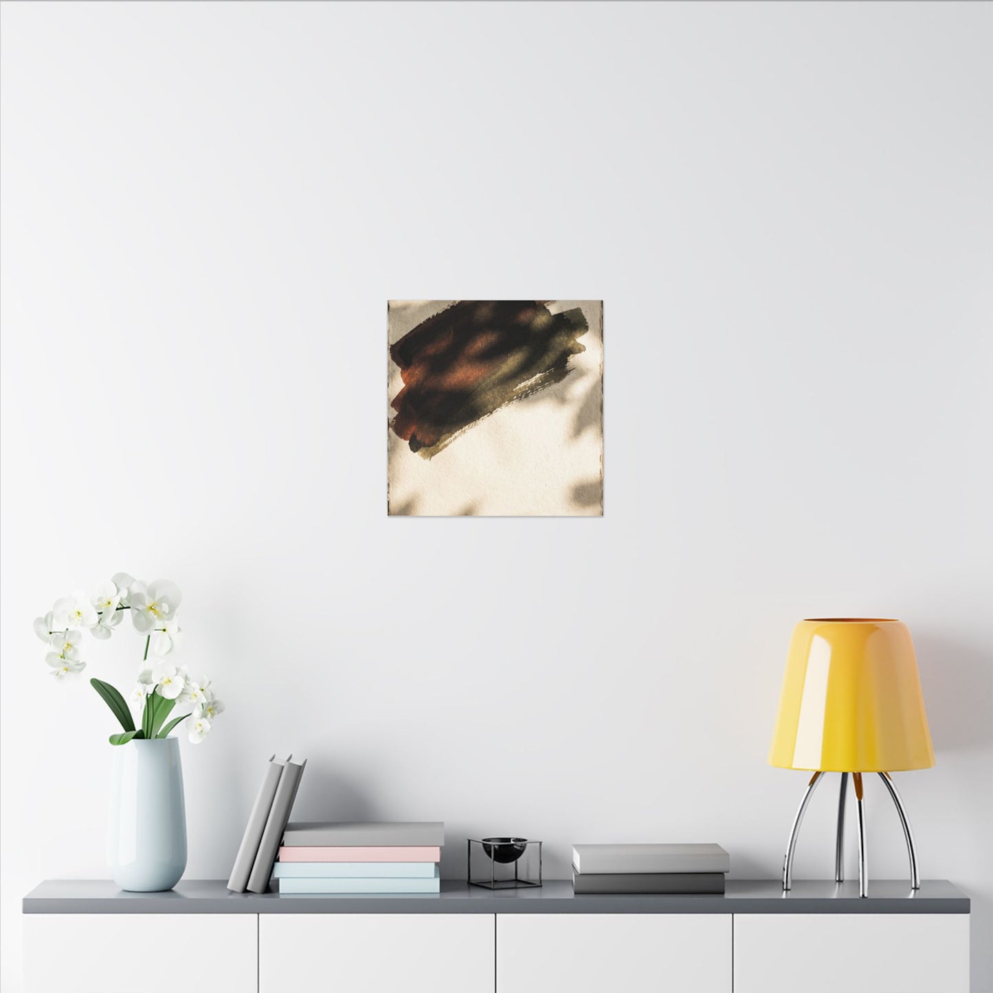 Ink Brushstroke Canvas Art | Summer Dark Japandi Moody Minimal Art