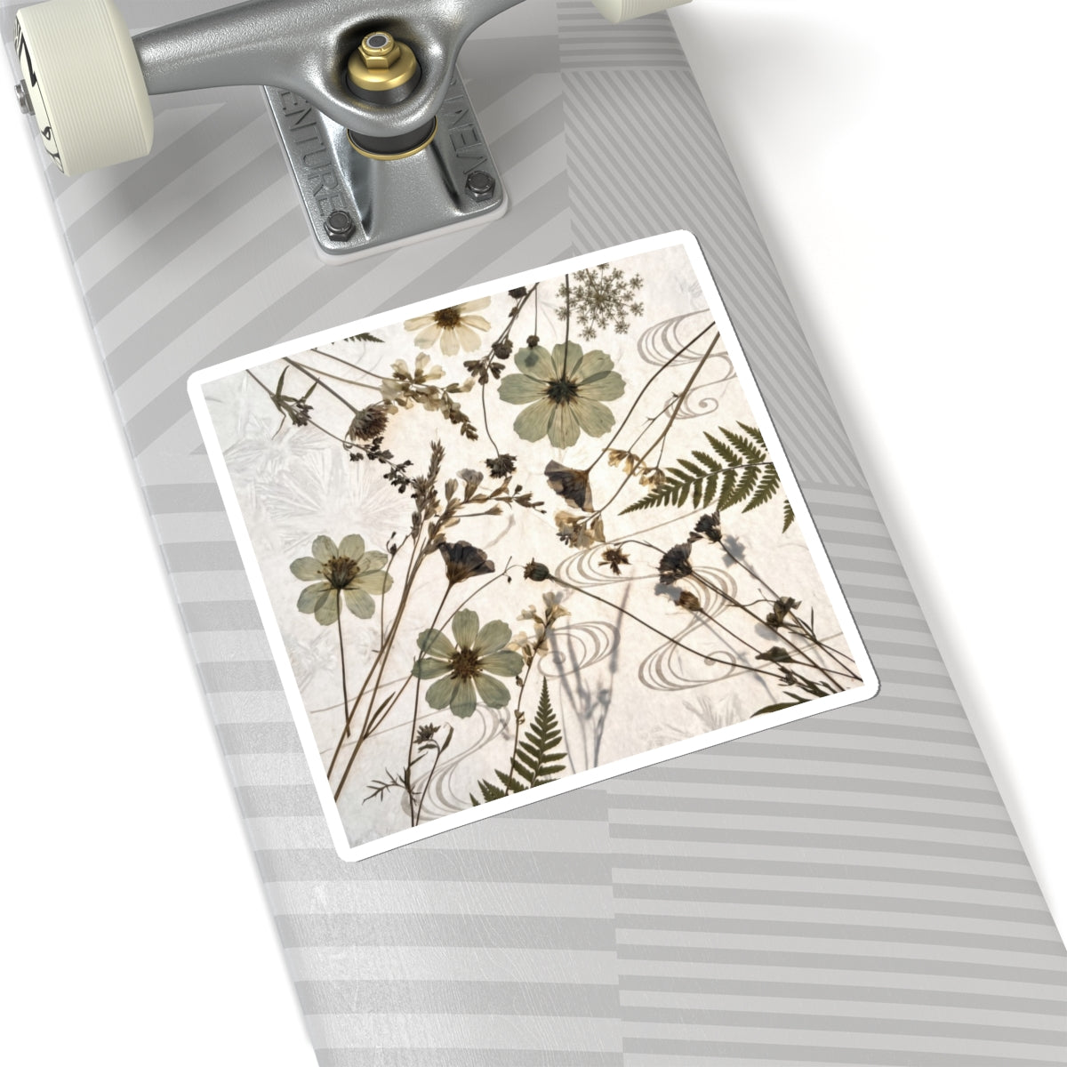 Dried Flowers Winter Sticker | Japandi Earthy Design Art Print