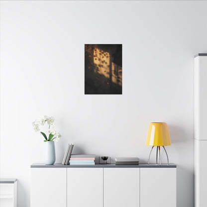 Shadow Play Canvas Art | Autumn Dark Japandi Charcoal Ink Art