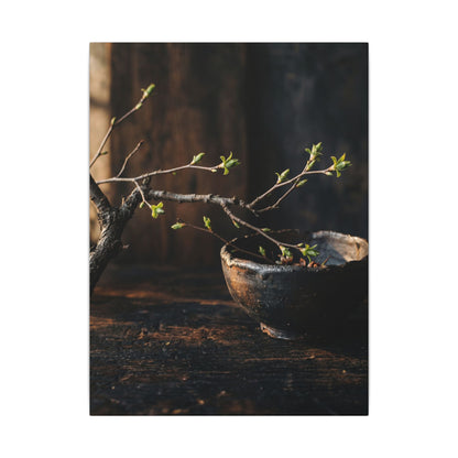 Spring Ceramic Bowl Moody Minimal Canvas Art | Sophisticated Decor