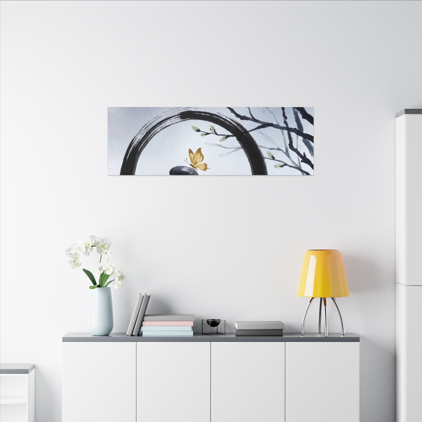 River Stones Spring Canvas Art | Zen Peaceful Design