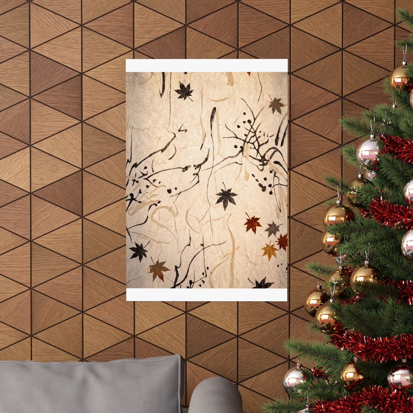 Golden Hour Shoji Screen Wall Art Print - Japandi Fukinsei