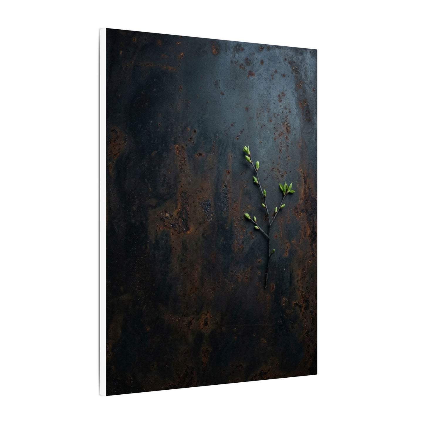 Rust Patina Moody Minimal Canvas Art | Moody Dark Japandi Art