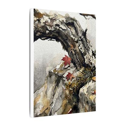 Pine Tree Autumn Canvas Art | Japandi Earthy Design