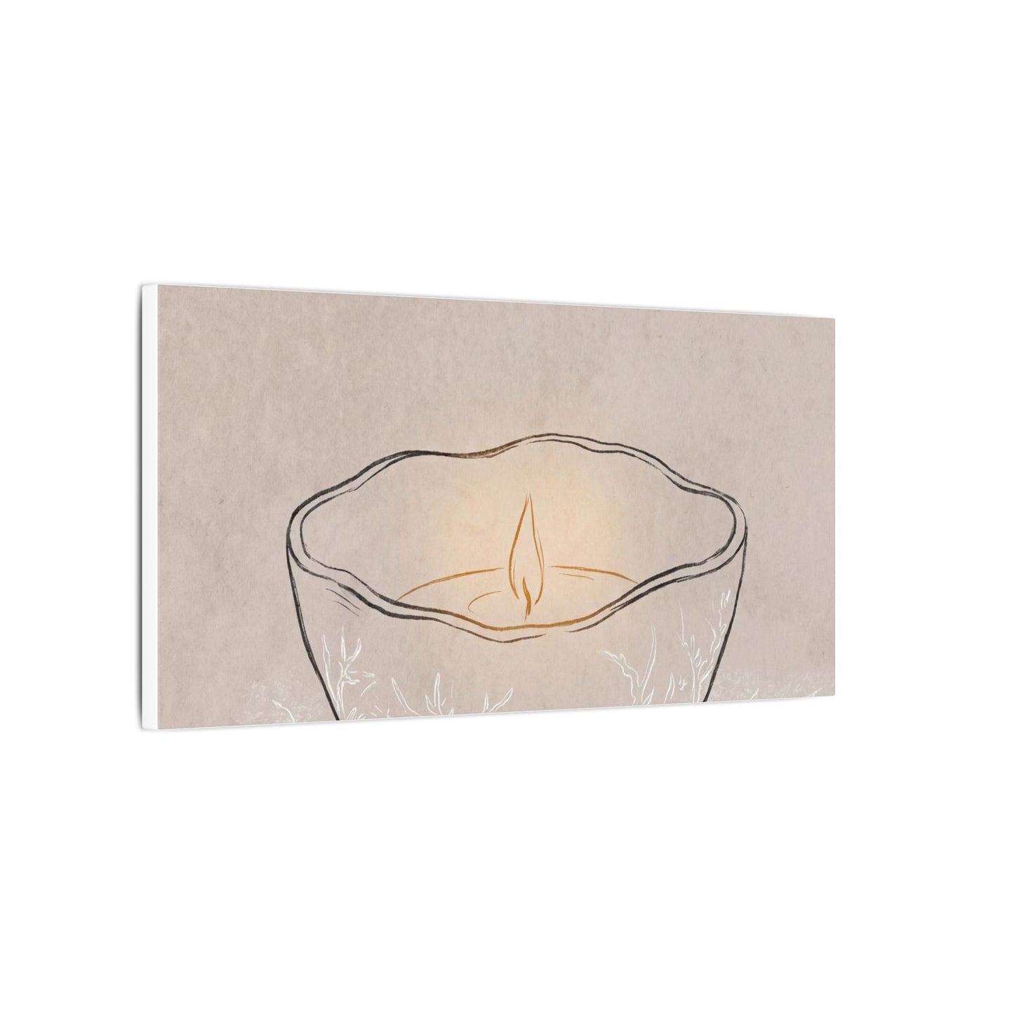 Ceramic Bowl Minimal Line Canvas Art | Neutral Japandi Art