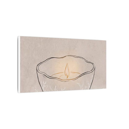 Ceramic Bowl Minimal Line Canvas Art | Neutral Japandi Art