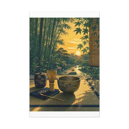 Ma Tea Ceremony Canvas Art - Zen Ukiyo E Inspired