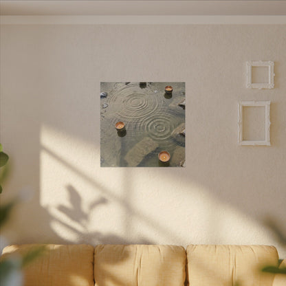Water Ripple Canvas Art | Winter Japandi Japanese Pattern Art