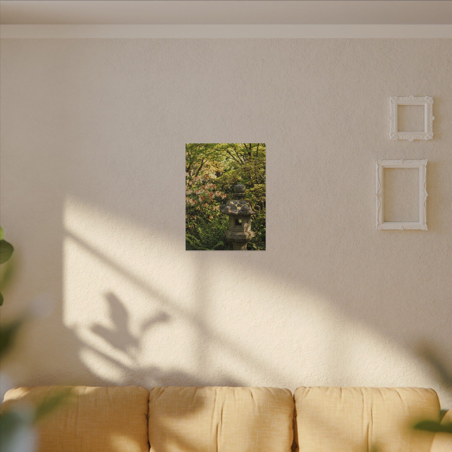 Spring Stone Lantern Gold Repair Canvas Art | Beautiful Decor