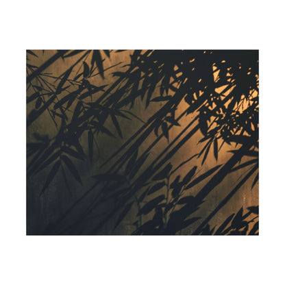 Sophisticated Shadow Play Canvas Art - Shadow Zen Dark Japandi