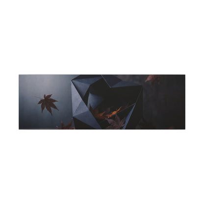 Dark Japandi Paper Fold in Dawn | Shadow Zen Canvas Art