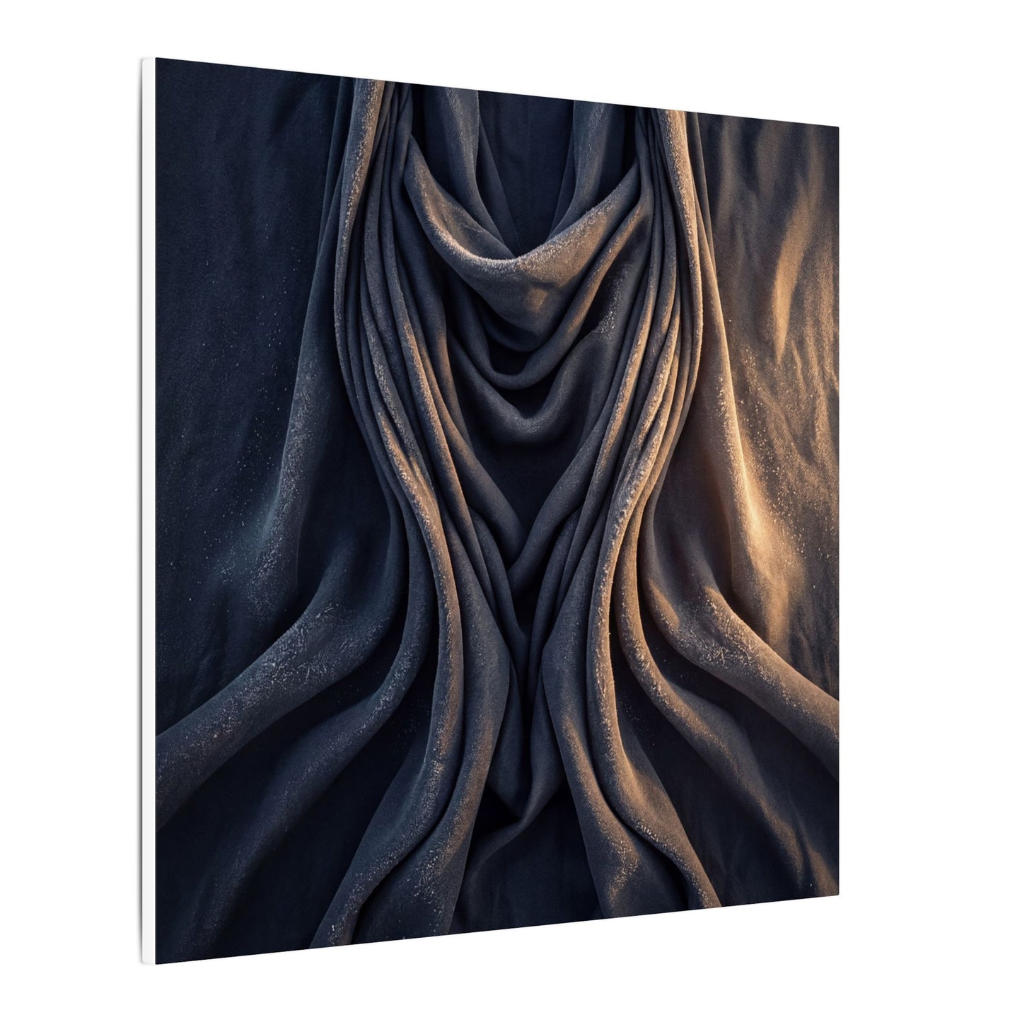 Moody Silk Drape Canvas Art - Shadow Zen Dark Japandi