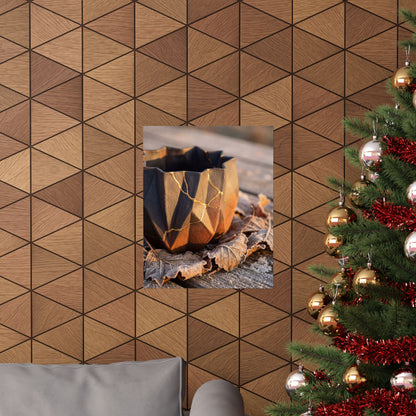 Golden Hour Paper Fold Wall Art Print - Kintsugi Seijaku