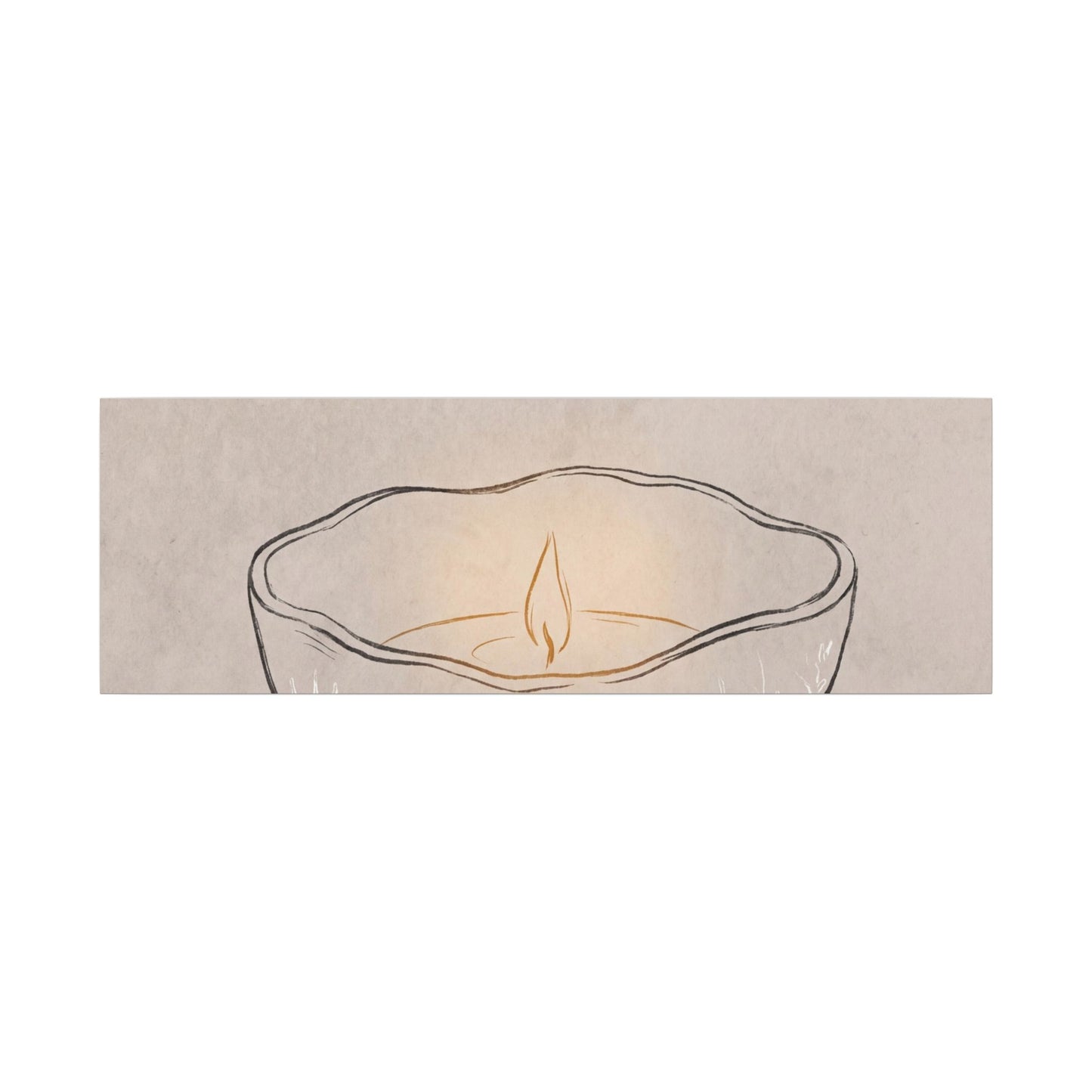 Ceramic Bowl Minimal Line Canvas Art | Neutral Japandi Art