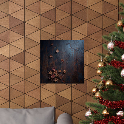 Rust Patina Wall Art Print | Autumn Dark Japandi Shadow Zen Art