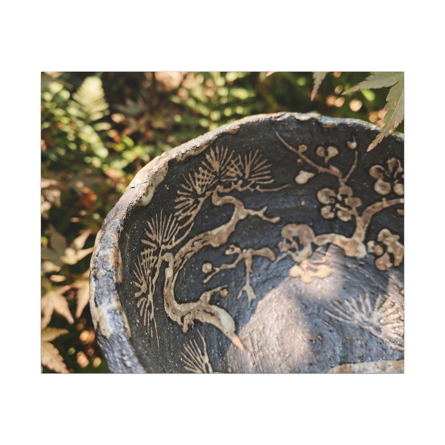 Ceramic Bowl Canvas Art | Summer Japandi Japanese Pattern Art