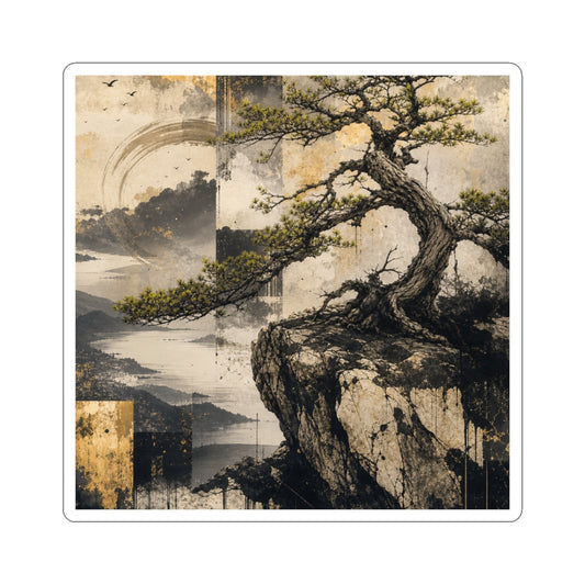 Spring Pine Tree Japanese Pattern Sticker | Neutral Decor